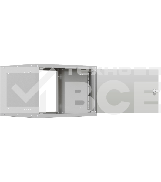 Шкаф коммутационный NTSS LIME (NTSS-WL6U5545GS) настенный 6U 550x450мм пер.дв.стекл несъемн.бок.пан. 30кг серый 110град.