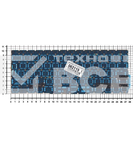 Клавиатура для ноутбука MacBook Pro 13 Retina A1708 черная большой Enter