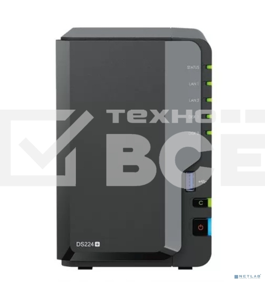 СХД настольное исполнение SYNOLOGY 2BAY NO HDD DS224+