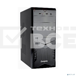 Компьютерный корпус Miditower Exegate CP-601 Black, ATX, <без БП>, 2*USB, Audio