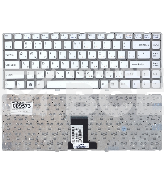 Клавиатура для ноутбука Sony Vaio VPC-EA белая без рамки