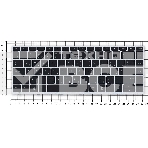 Клавиатура для ноутбука HP ProBook 640 G4 черная с серой рамкой, фото3