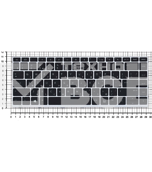 Клавиатура для ноутбука HP ProBook 640 G4 черная с серой рамкой