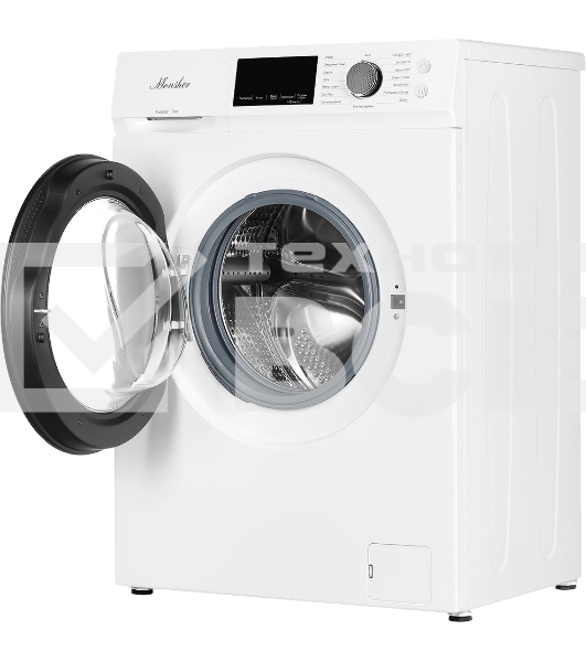 Стиральная машина MONSHER MWM 450 Blanc отдельностоящая, фронтальная, 16 программ, загрузка 7 кг, 1200 об/мин, сенсорное/механическое управление, инверторный двигатель, отложенный старт, блокировка от детей, энергоэффективность А+++, цвет белый