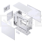 Корпус без блока питания Case JONSBO D31 MESH SCREEN, Mini-Tower, TG, no fans, 1xUSB-A 3.0 + 1xUSB-C 3.2, mATX, mDTX, mITX White, фото7
