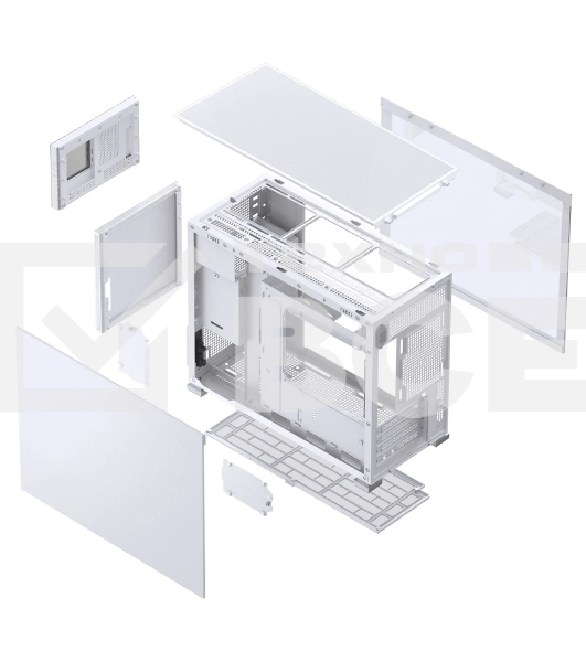Корпус без блока питания Case JONSBO D31 MESH SCREEN, Mini-Tower, TG, no fans, 1xUSB-A 3.0 + 1xUSB-C 3.2, mATX, mDTX, mITX White