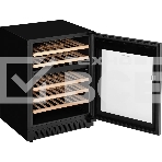 Винный шкаф Kuppersberg RBW 86, встраиваемый, High-Tech, объем 129 л, вместимость 46 бутылок, диапазон температуры 5-22 градусов, сенсорное открытие двери, 4 полки из бука, LCD дисплей, уровень шума 40 дБ, черный, фото4