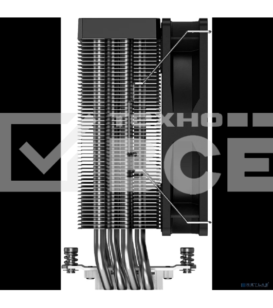 Кулер для процессора ID-Cooling BLITZ X4 черный 120мм алюминий+медь 1500rpm 26.6db 4-pin 180W 152мм