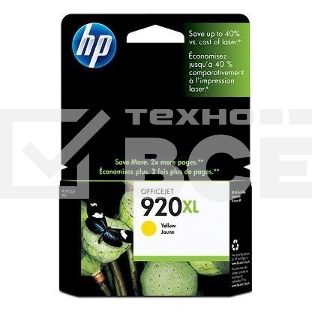 Картридж струйный HP 920XL CD974AE желтый для HP OJ 6000/6500 (700стр.)