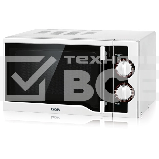 Микроволновая печь BBK 20MWS-712M/WB белый, 20 л, 700 Вт, переключатели - поворотный механизм