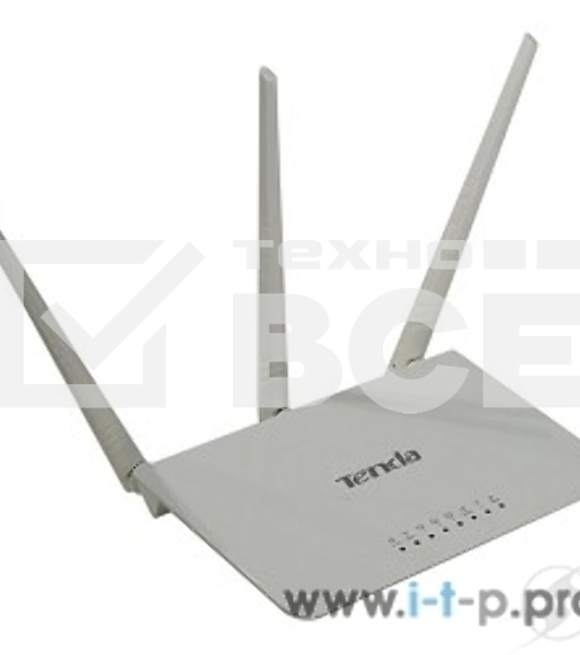 Сетевое оборудование TENDA F3 маршрутизатор 802.11n, до300Мбит/с, 2T2R, LAN: 3х10/100Мбит/с, WAN: 1х10/100Мбит/c, 3 внешние антенны 5дБи.
