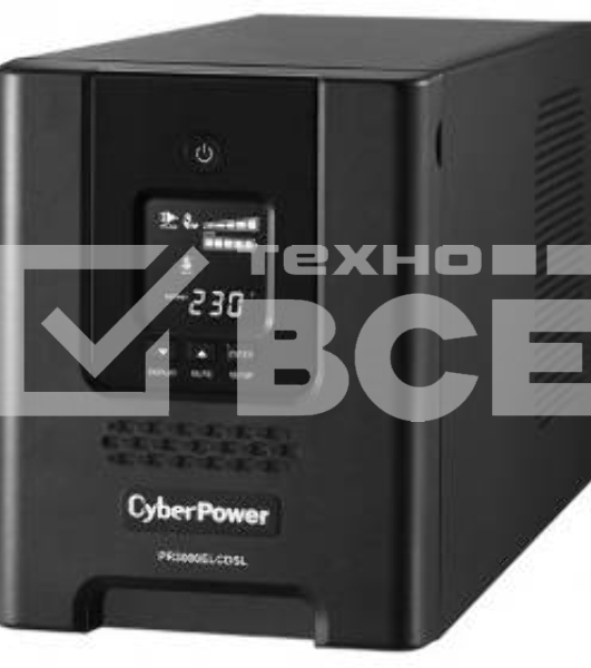 Источник бесперебойного питания CyberPower PR3000ELCDSL 3000VA/2700W USB/RJ11/45 (9 IEC)