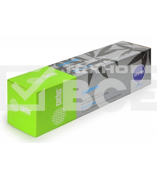 Картридж лазерный Cactus CS-EPS189 голубой (4000 стр) для Epson AcuLaser C1100/C1100N/CX11/CX11N/CX11NF/CX11NFC