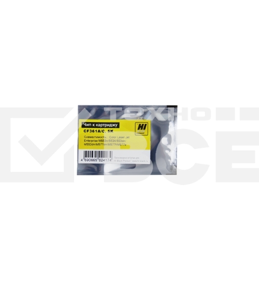 Чип Hi-Black к картриджу HP CLJ Enterprise M552/Canon 040 (CF361A), OEM SIZE, C, 5K
