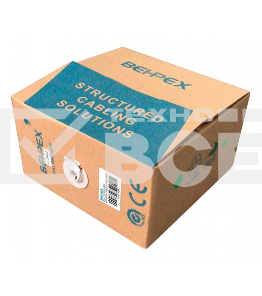 Кабель сетевой UTP 4 пары cat6 solid 0.55мм Cu 305м серый