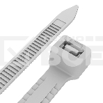 Хомут-стяжкa нейлоновая с тройным замком Rexant 150x3,6 мм, белая, упаковка 100 шт., фото 1