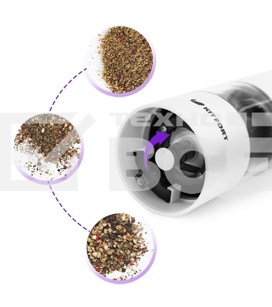 Мельница для специй Kitfort Материал пластик.Комплектация 2 шт.