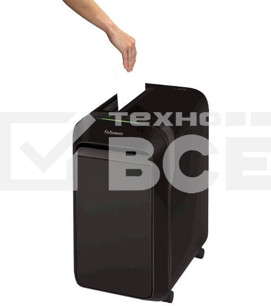 Шредер Fellowes PowerShred LX220 черный (секр.P-4)/перекрестный/20лист./30лтр./скрепки/скобы/пл.карты