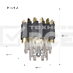 Бра HIPER H171-2 2E1440Вт BLACK/GOLD, фото 1