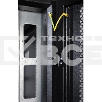 Шкаф серверный ПРОФ напольный 42U (800x1000) дверь перфор., задние двойные перфор., черный, в сборе, фото15