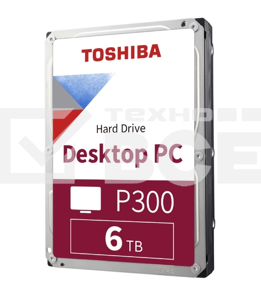 Жесткий диск Toshiba SATA-III 6Tb HDWD260UZSVA P300 (5400rpm) 128Mb 3.5