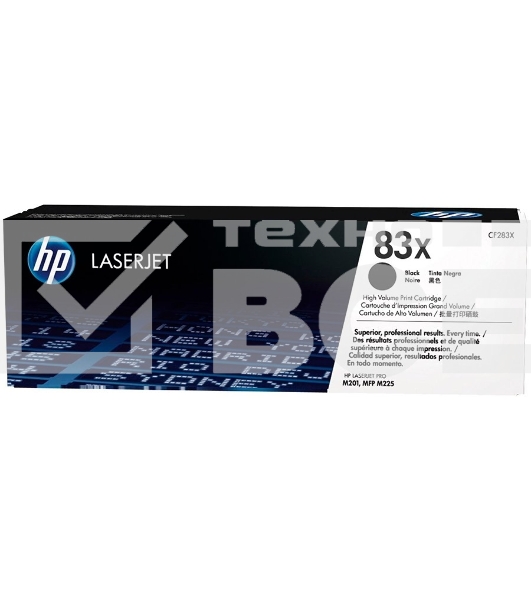 Тонер Картридж HP 83X CF283X черный для HP LJ Pro M201/M225 (2200стр.)