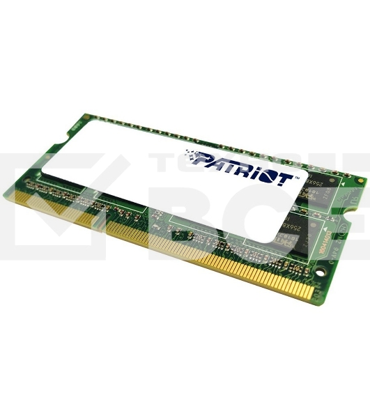 Оперативная память Patriot, DDR3L, 4GB (1x4 GB), 1600 MHz, CL11, SO-DIMM