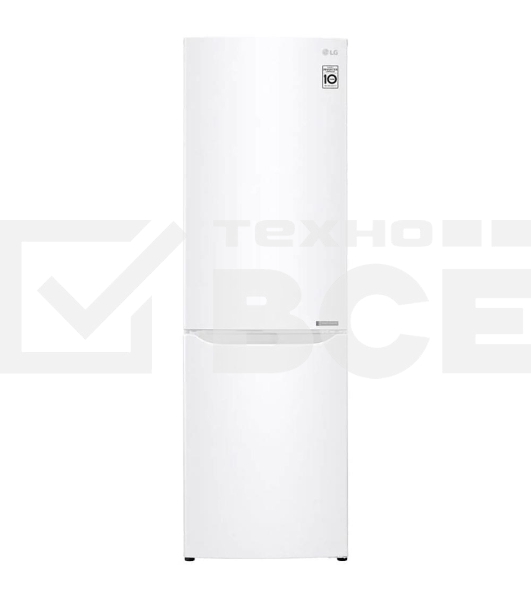 Холодильник LG GA-B419SWJL белый двухкамерный 223/79л морозилка снизу, No Frost