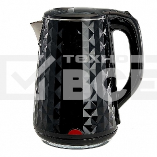 Чайник электрический ВАСИЛИСА ВА-1033 пластик ДВОЙНАЯ СТЕНКА черный.: 2000 Вт, 1,8л (12)