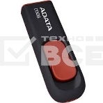 Флэш диск USB 2.0 ADATA Flash Drive 64Gb С008 Black-Red, фото2