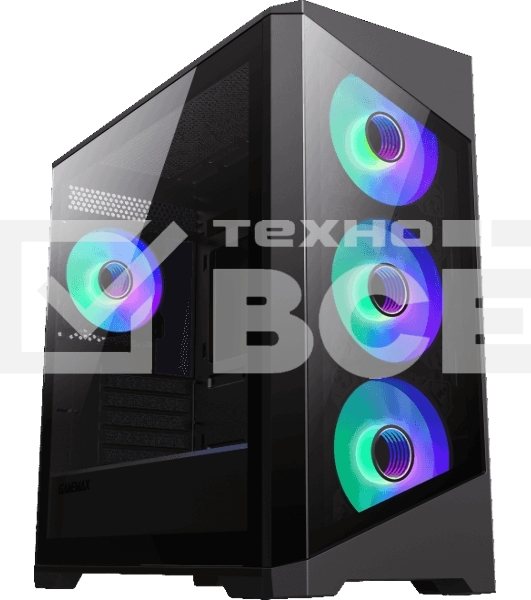 Компьютерный корпус mATX, без блока питания Gamemax Destroyer TGB mATX case, black, w/o psu, w/1xUSB3.0+2xUSB2.0, Combo Audio, w/3x12cm ARGB front fan (1xFN-12A-M6I, 2xFN-12A-S6I), w/1x12cm ARGB rear fan (FN