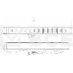 Блок распределения питания Hyperline SHE19-12IEC-2.5IEC гор.размещ. 12xC13 базовые 10A C14 2.5м, фото 1
