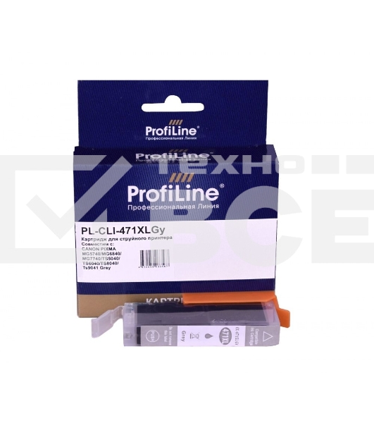 Струйный картридж PL-CLI-471 XLGY для принтеров CANON PIXMA MG5740/MG6840/MG7740/TS5040/TS6040/TS8040/TS9041 с чернилами Grey ProfiLine