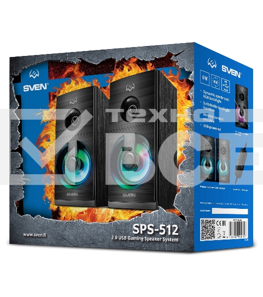 Колонки SVEN SPS-512 2.0 чёрные
