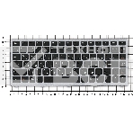 Клавиатура для ноутбука Lenovo IdeaPad U410 черная с серебристой рамкой, фото3