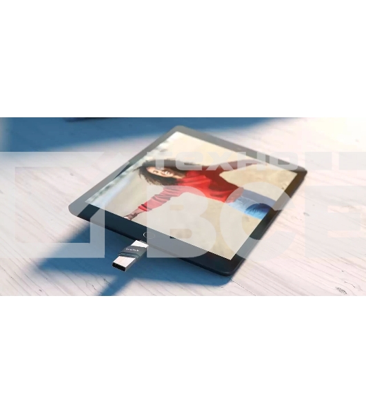 Флеш диск Sandisk 64Gb iXpand Flip SDIX90N-064G-GN6NN USB3.1 зеленый/серебристый
