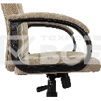 Кресло руководителя Бюрократ CH 002 Fabric Light-21 песочный, крестов. пластик, фото5