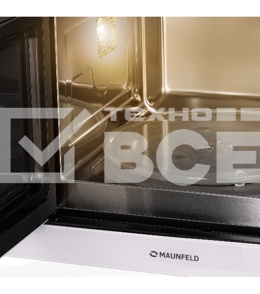 Микроволновая печь встраиваемая Maunfeld MBMO925SGW11 белый, 25 л, 900 Вт, переключатели - сенсор