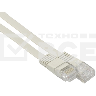 Патч-корд Buro BU-5E-FLAT-2M-G cat.5E molded 2м серый RJ-45 (m)-RJ-45 (m)