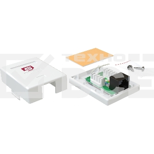 Розетка Sysmatrix SB 15EU.WH комп.RJ45 1 кат.5E UTP бел.
