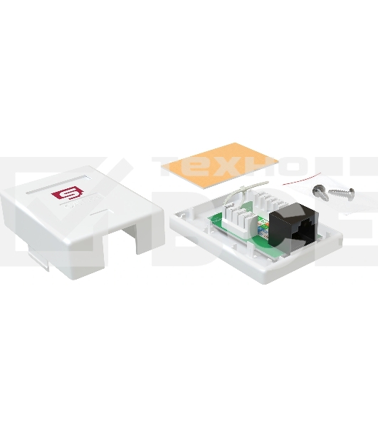 Розетка Sysmatrix SB 15EU.WH комп.RJ45 1 кат.5E UTP бел.