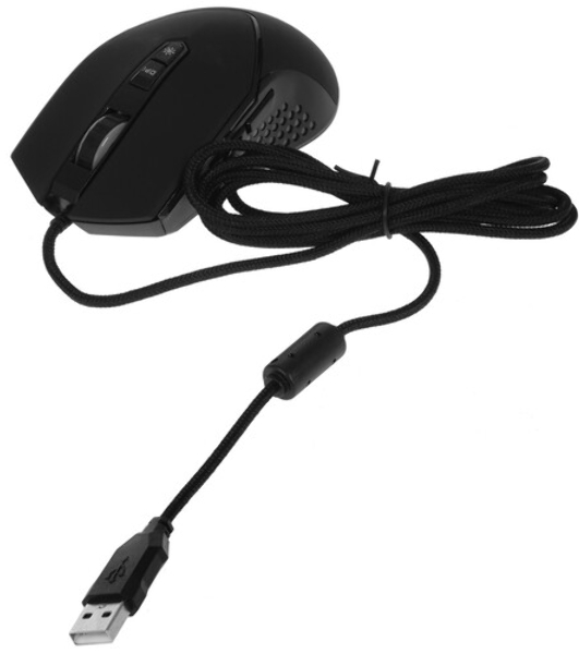Мышь проводная Gembird MG-770 черный, 3200 dpi, USB, кнопки - 7