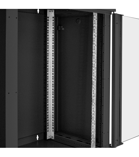 Шкаф телекоммуникационный 19' настенный 15U ExeGate EC-WM-15U.450.G.BLACK (19”, 15U, 600x450x769mm (ШхГхВ), передняя дверь закаленное стекло, съемные боковые панели, пыле- и влагозащита IP23, черный RAL 9004, 2 коробки)