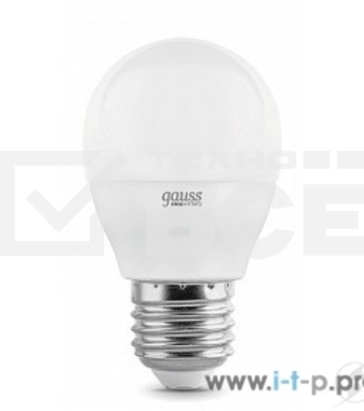 Светодиодная лампа GAUSS 53228 LED Elementary Шар 8W E27 540lm 4100K 1/10/100 0
