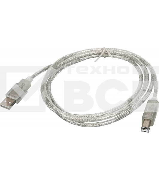 Кабель USB2.0 Ningbo USB A (m)/USB B (m) 1.8м прозрачный