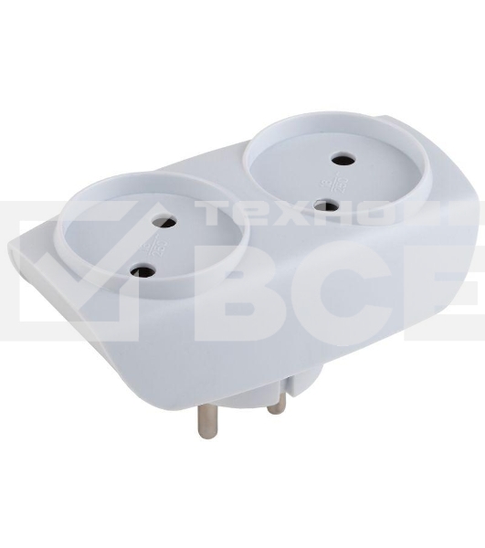 Разветвитель ЭРА C0045520 SP-2-W белый 2гн, без заземл