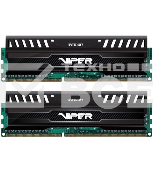 Оперативная память Patriot Viper 3, DDR3, 16GB (2x8 GB), 1600 MHz, CL9, радиатор, черный