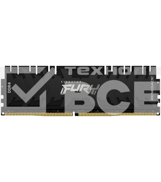 Оперативная память Kingston Fury Renegade, DDR4, 8GB (1x8GB), 3600MHz, CL16, с радиатором, черный