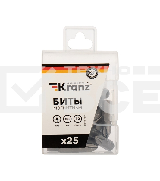 Бита PH2х25 мм для шуруповерта (упак. 25 шт.) Kranz