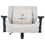 Кресло игровое Knight T1 молочный экомех с подголов. крестовина металл, фото15